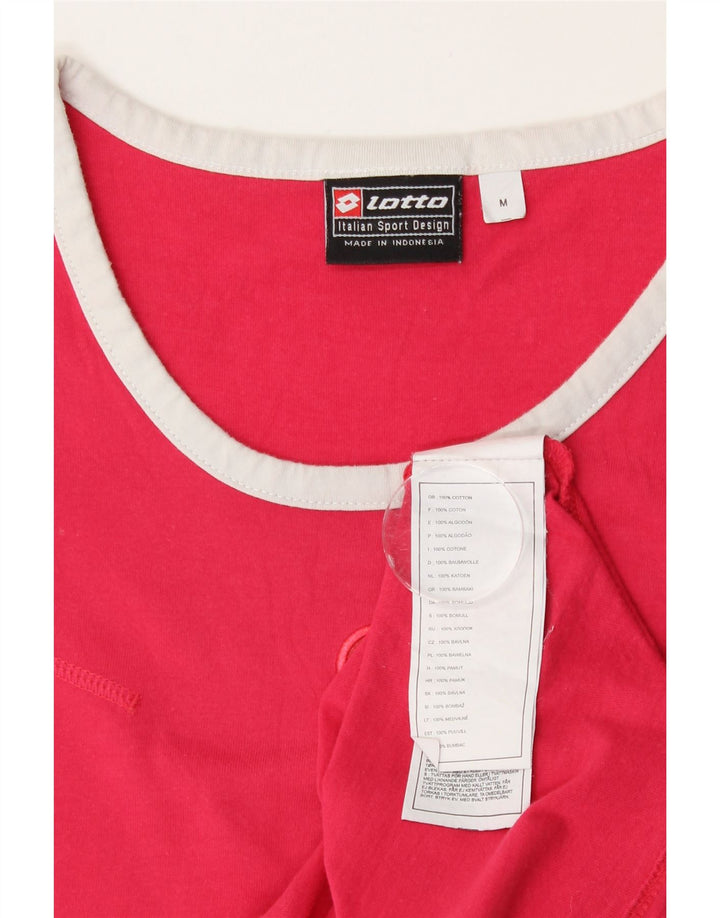 Top colete feminino Lotto UK 12 algodão rosa médio