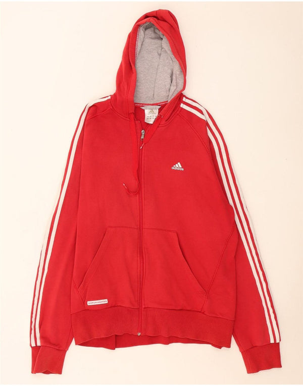 Adidas masculino zip moletom com capuz XL algodão vermelho