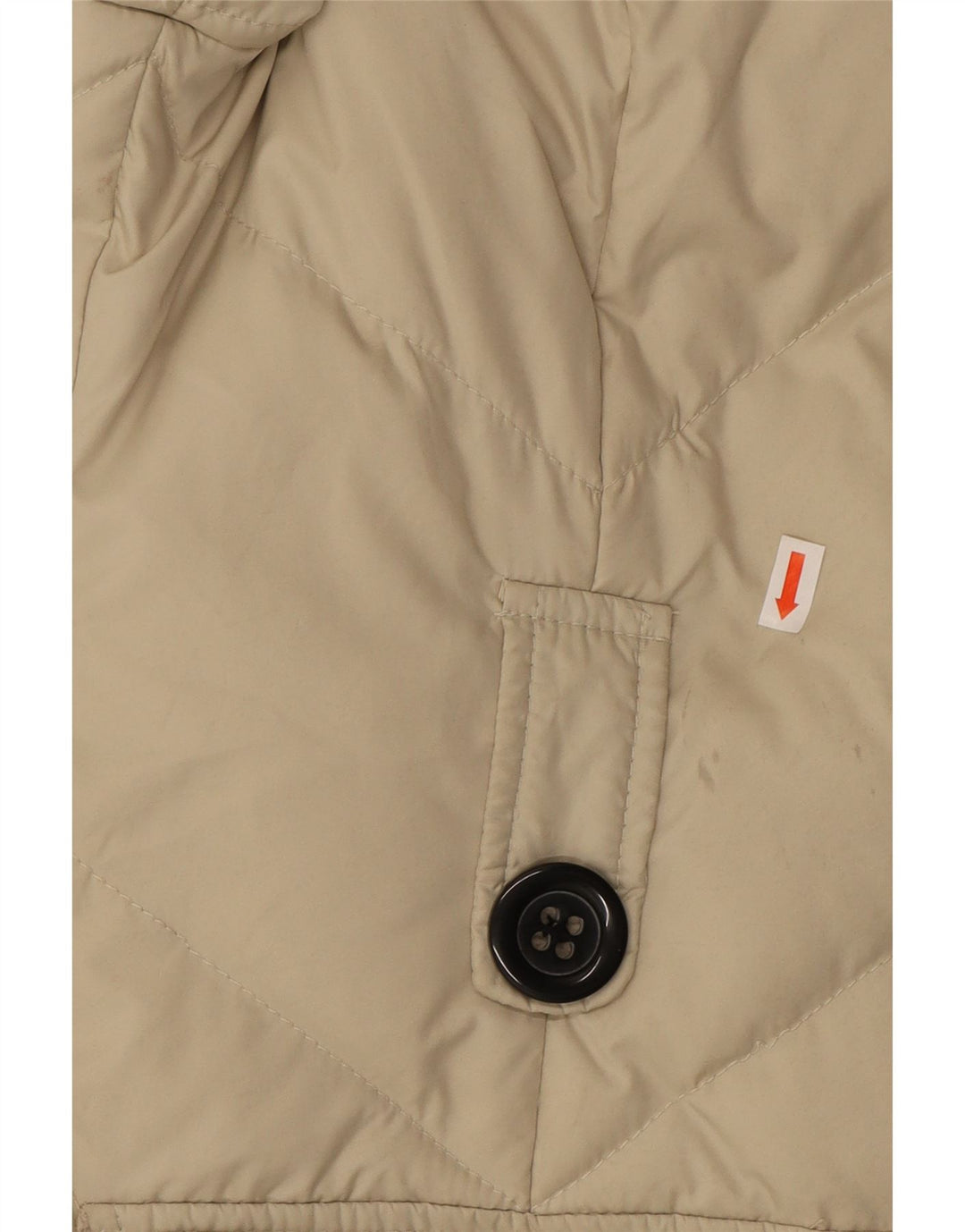 Casaco acolchoado feminino MARKS & SPENCER UK 16 grande poliéster bege