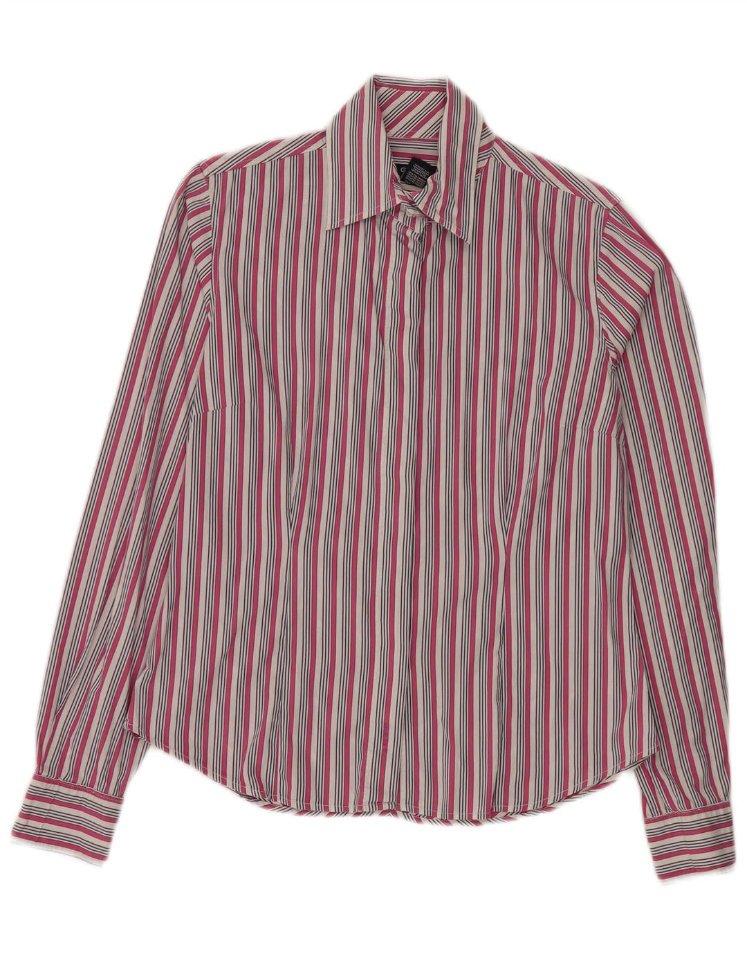 Camisa feminina GANT Reino Unido 12 algodão listrado rosa médio