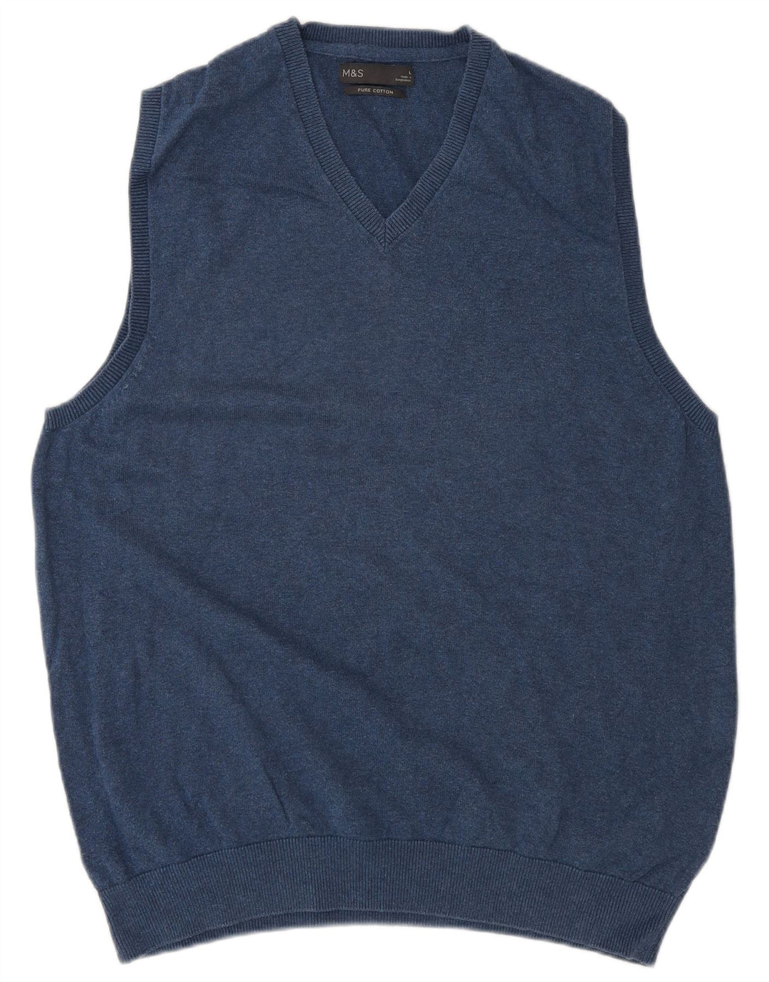 Regata masculina Marks & Spencer com colete grande de algodão azul marinho