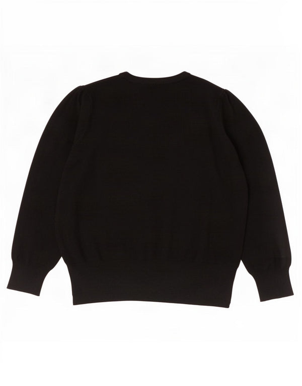Marks & Spencer Womens Cardigan Sweater UK 16 Large Black Viscose
