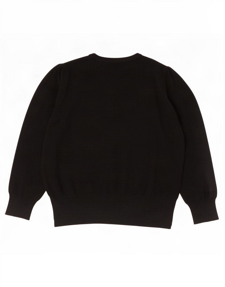 Suéter cardigã feminino Marks & Spencer Reino Unido 16 grande viscose preta