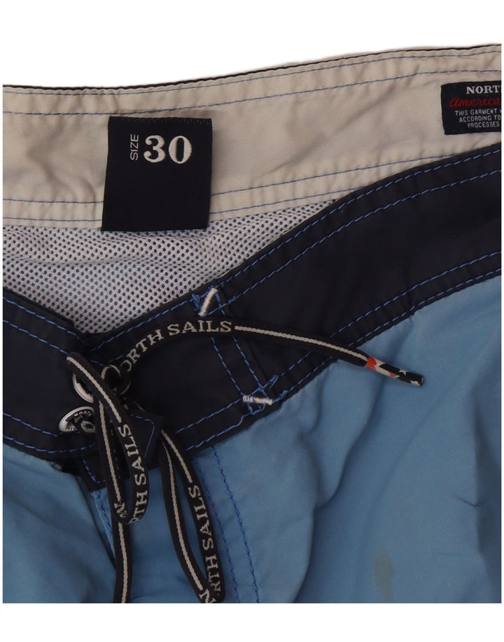 Shorts de natação masculino North Sails Graphic azul médio colorblock poliéster