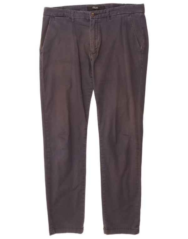 Liu Jo Calça Chino Masculina Slim IT 50 Grande W36 L31 Algodão Azul Marinho