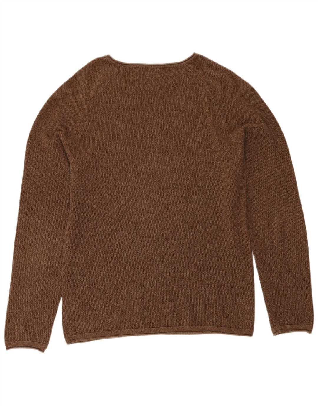 Suéter masculino Jack & Jones com gola canoa de algodão marrom médio