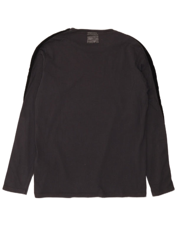 Top masculino Replay manga comprida grande algodão colorblock preto