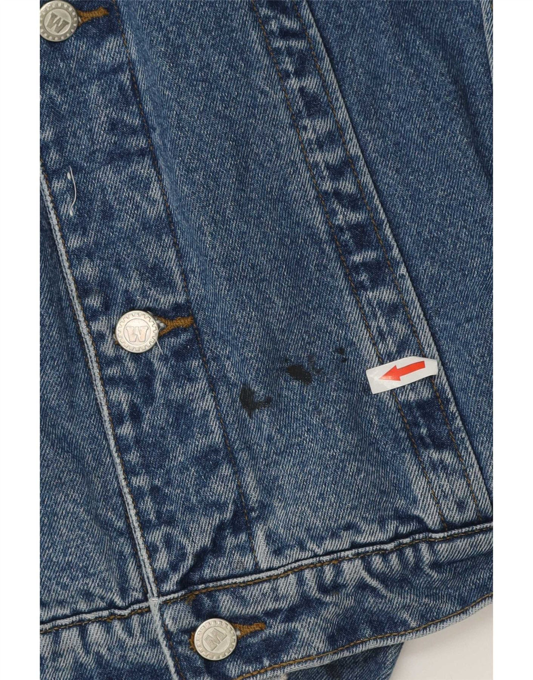 Jaqueta jeans masculina vintage UK 42 XL algodão azul