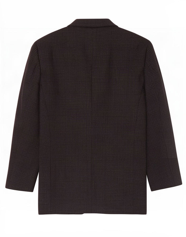 Jaqueta blazer masculina Armani Collezioni com 2 botões Reino Unido 38 Houndstooth cinza médio