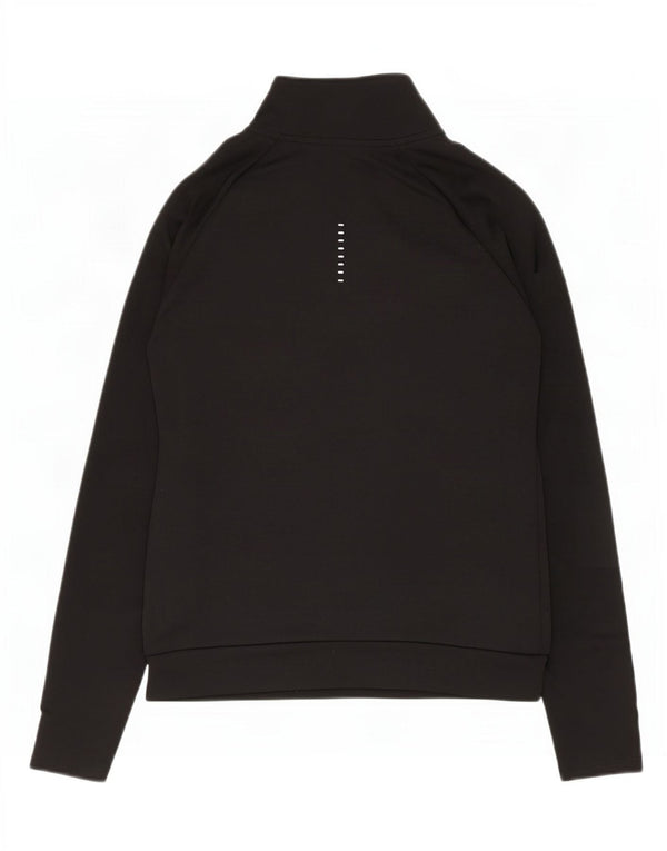 Moletom Nike Feminino Dri Fit Graphic Zip Neck Suéter UK 6 XS Preto