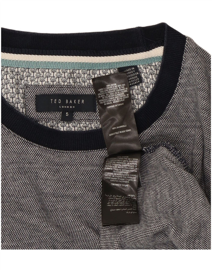 Suéter masculino TED BAKER tamanho 5 XL azul marinho algodão