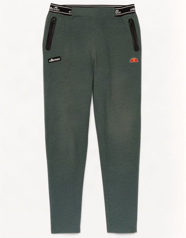 Calça feminina Ellesse com estampa gráfica em bloco verde médio