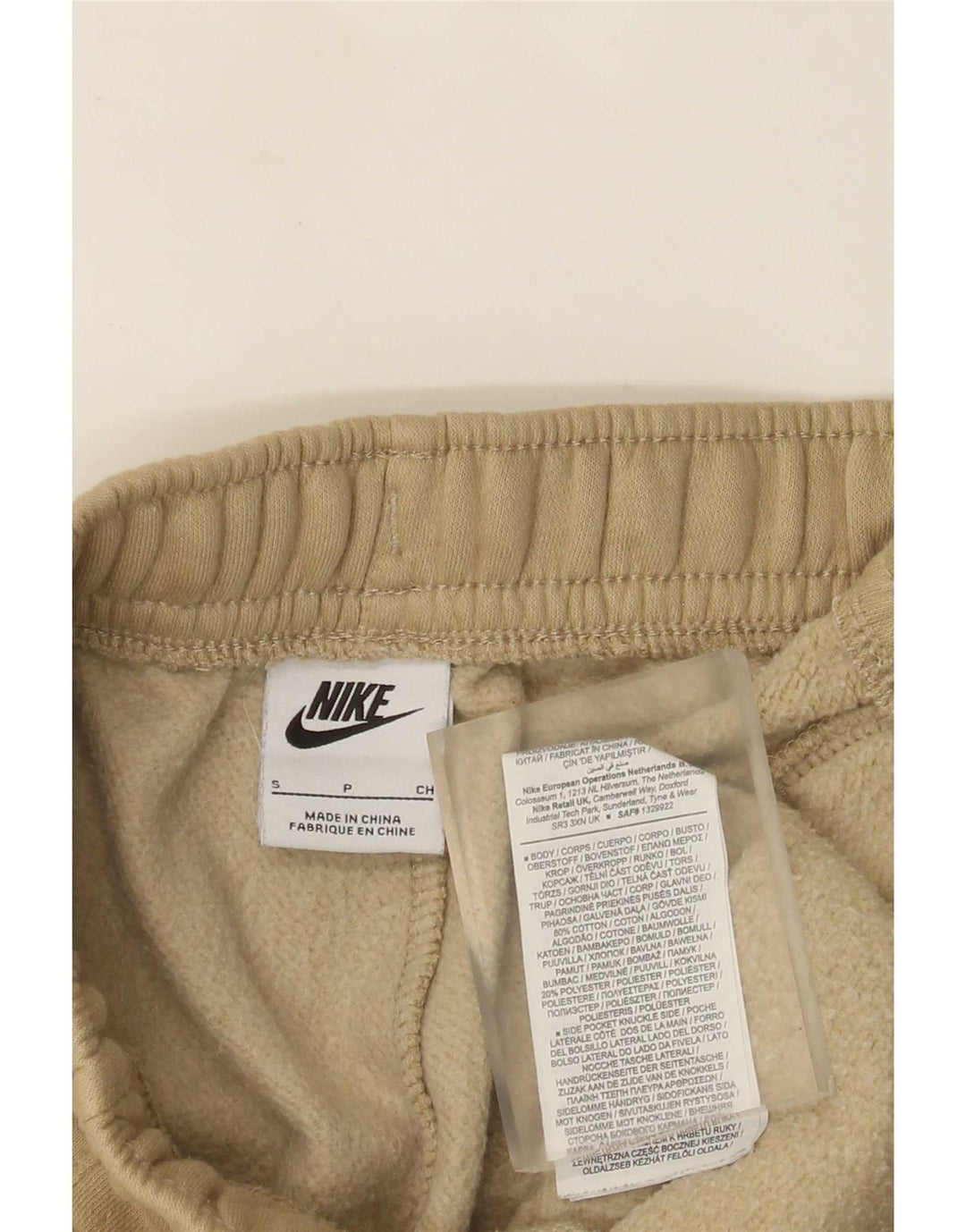 Nike Mens Cargo Calças de treino Joggers Pequeno Algodão Bege