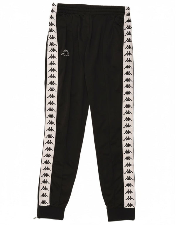 Kappa Mens Graphic Tracksuit Calças Joggers Médio Preto Poliéster