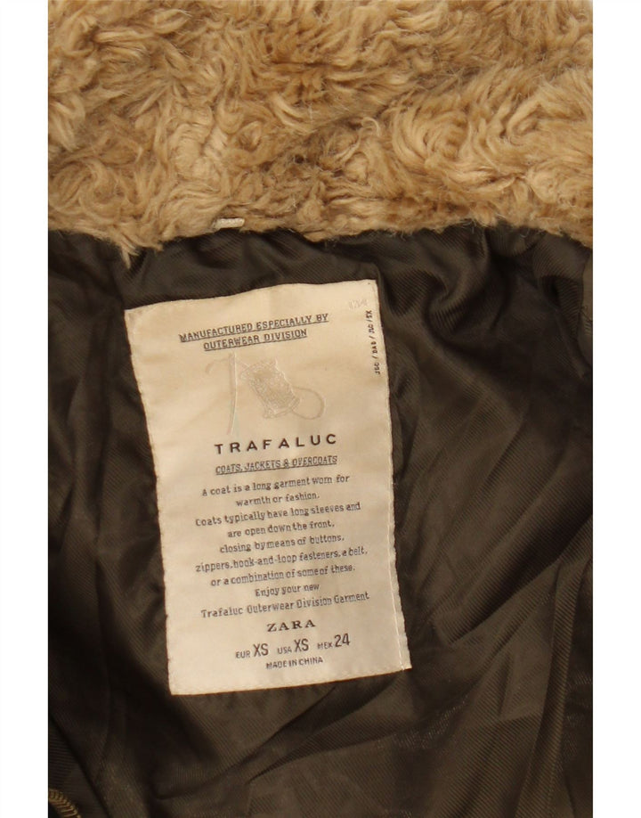 Jaqueta acolchoada feminina Zara UK 6 XS Caqui