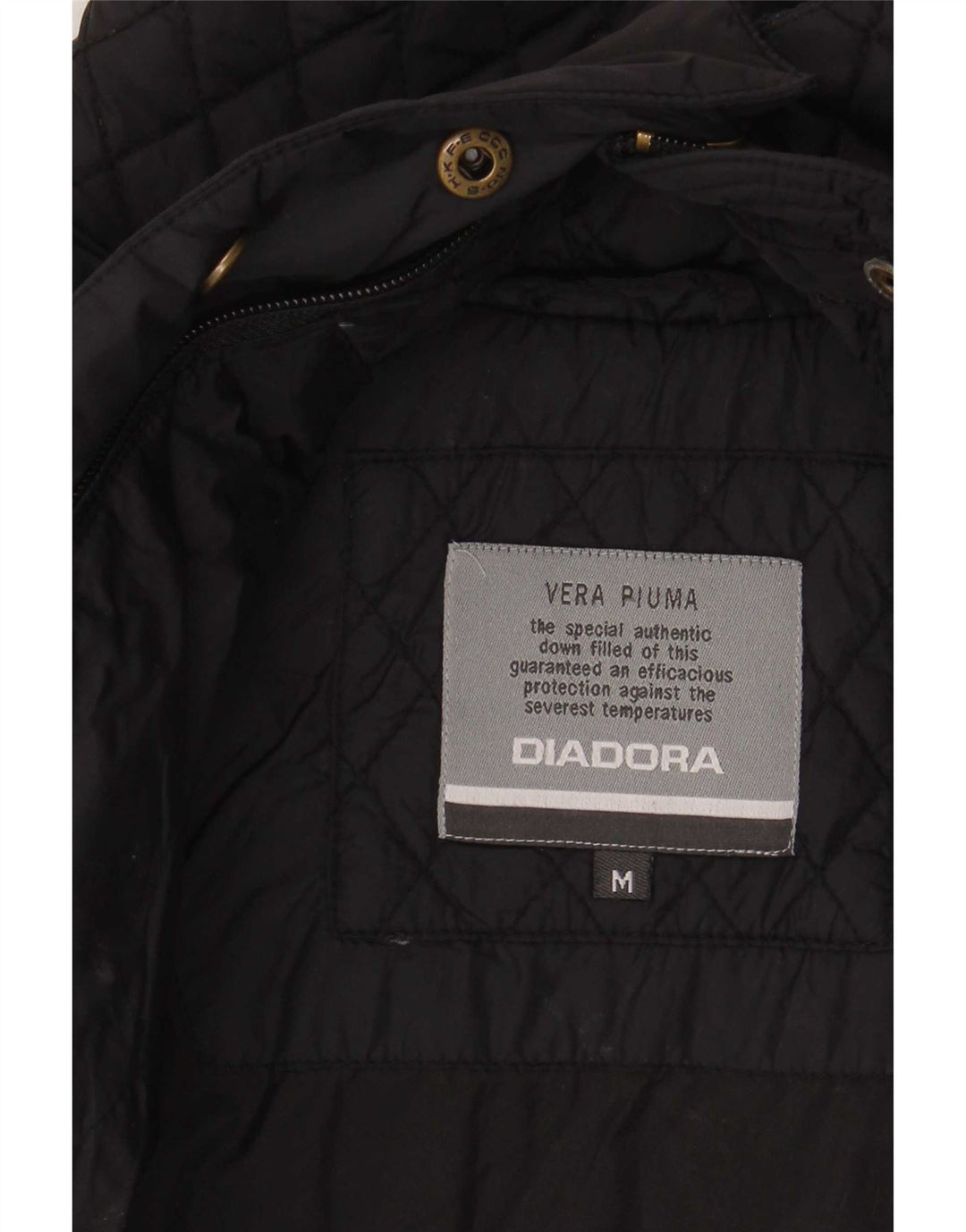 Jaqueta acolchoada feminina Diadora UK 14 médio preto