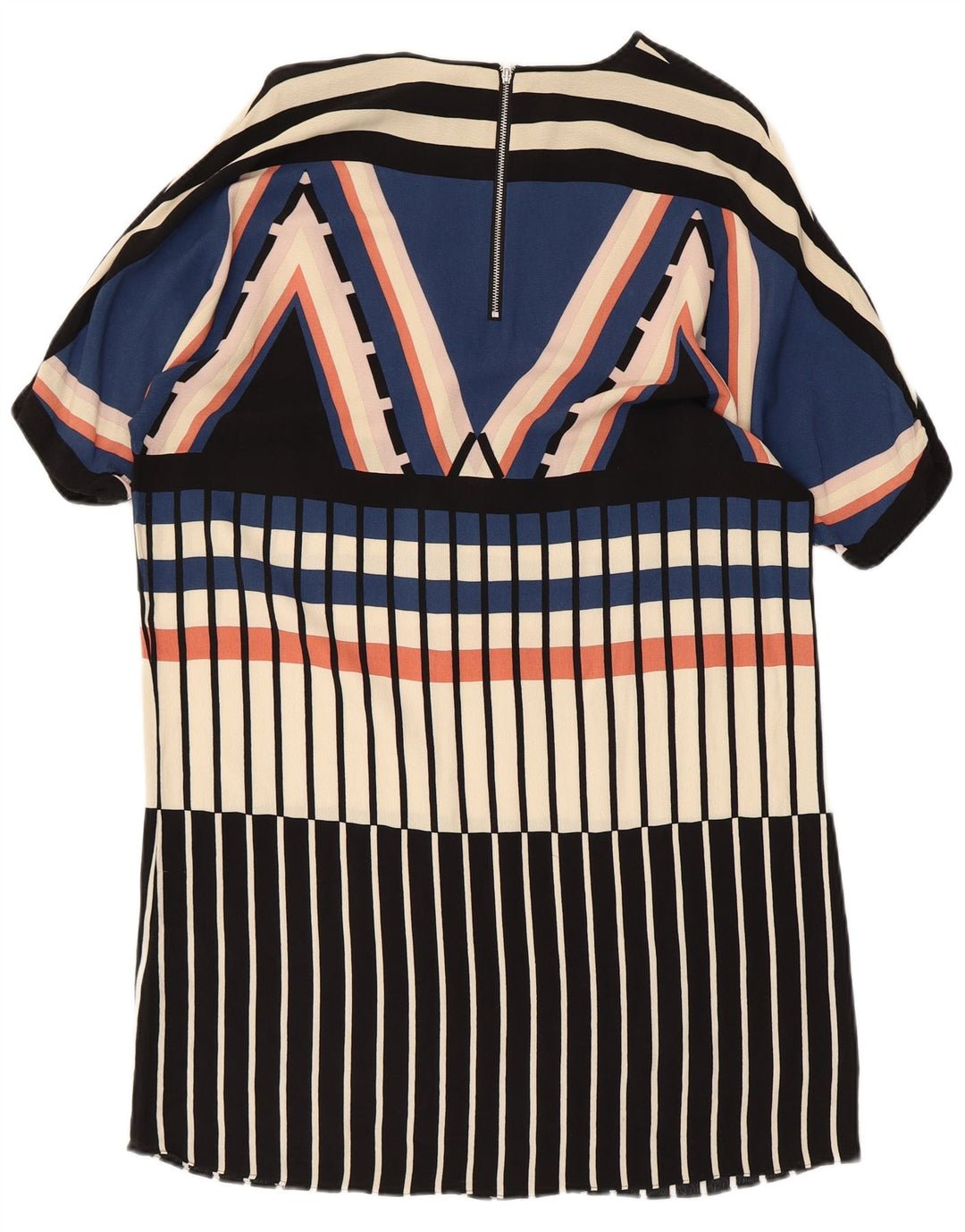 Vestido feminino grande WAREHOUSE UK 10 pequeno geométrico multicolorido