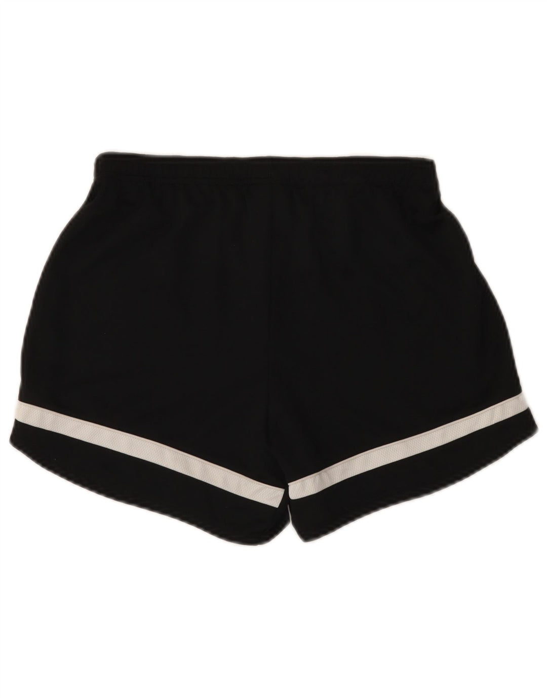 Shorts esportivos femininos Nike UK 8 pequenos pretos colorblock poliéster