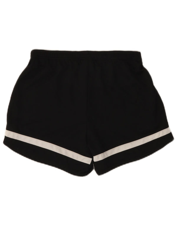 Shorts esportivos femininos Nike UK 8 pequenos pretos colorblock poliéster