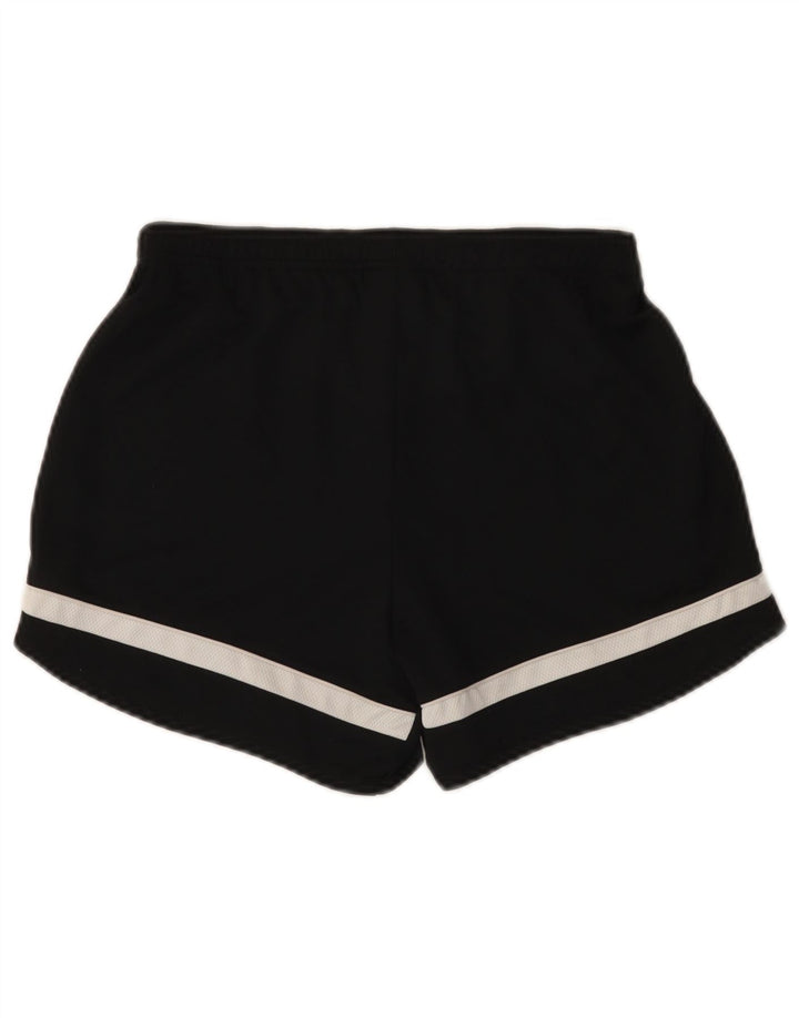 Shorts esportivos femininos Nike UK 8 pequenos pretos colorblock poliéster
