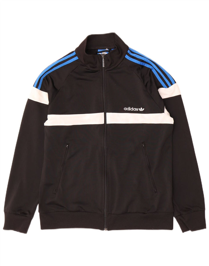 Adidas Mens Treino Top Jaqueta Médio Preto Colorblock Poliéster Esportes