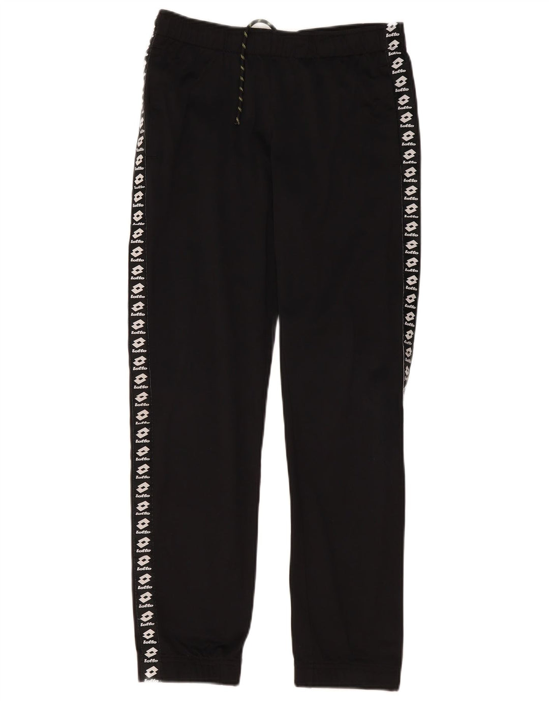 Calça de treino feminina Lotto com estampa gráfica UK 14 grande poliéster preto