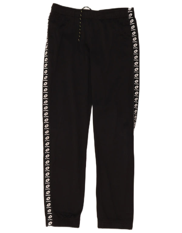 Calça de treino feminina Lotto com estampa gráfica UK 14 grande poliéster preto