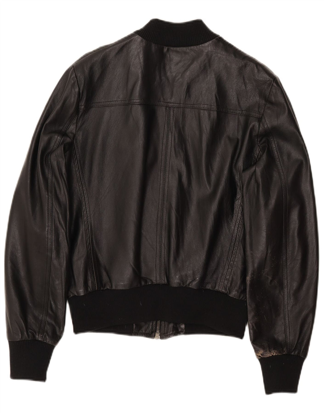 Jaqueta de couro bomber feminina CINTI IT 46 grande couro preto