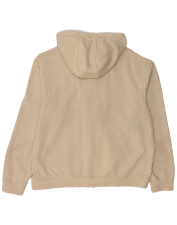 Suéter masculino Zara com capuz e zíper XL algodão bege