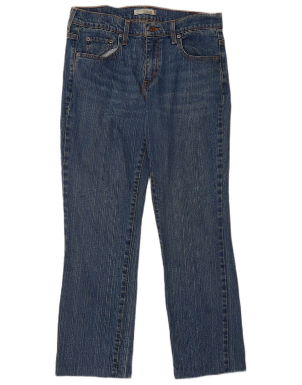 Calça jeans feminina Levi's 505 Straight US 8 médio W32 L28 azul algodão