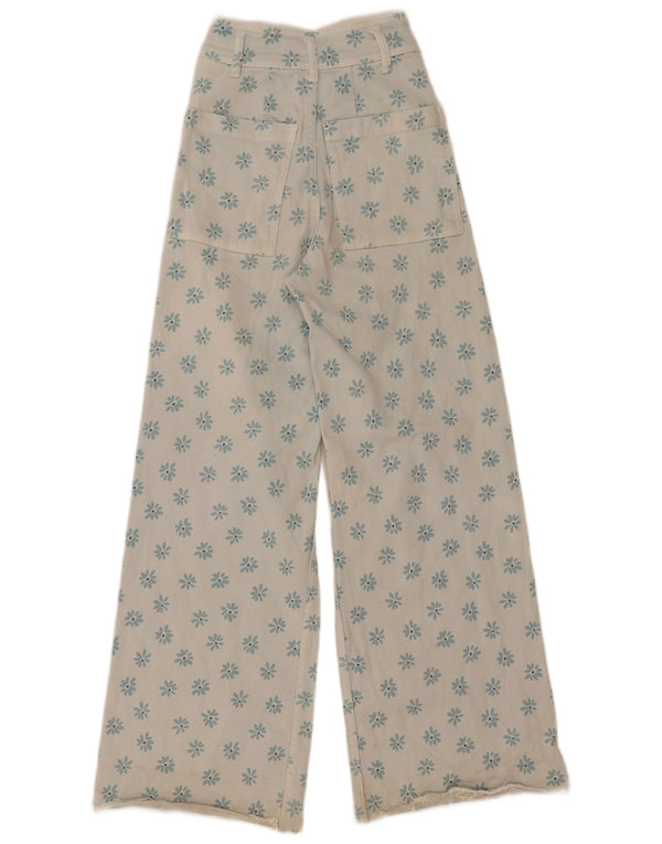 Zara Jeans feminino The Marine Straight EU 32 2XS W22 L29 Azul Floral
