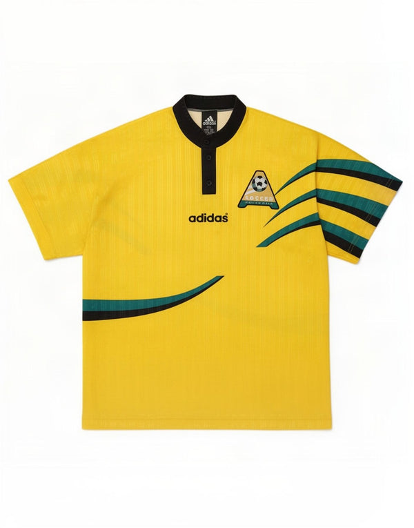 Adidas Mens Austrália 1996-1998 Home Football Shirt Pequeno Amarelo