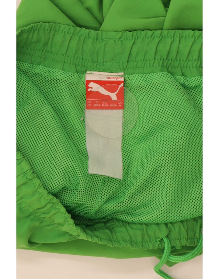 Shorts de natação masculinos Puma Graphic verde médio