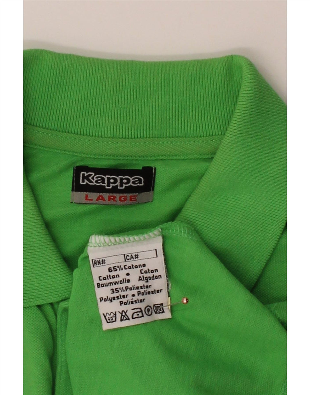 Camisa polo masculina KAPPA grande algodão verde
