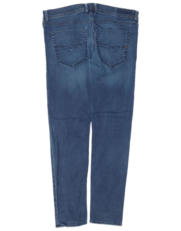 Diesel Mens Tepphar Carrot Slim Jeans W36 L32 Azul Algodão