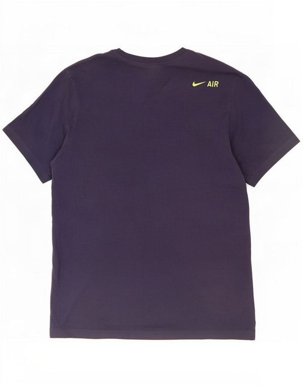 Camiseta Nike masculina gráfica grande algodão azul marinho