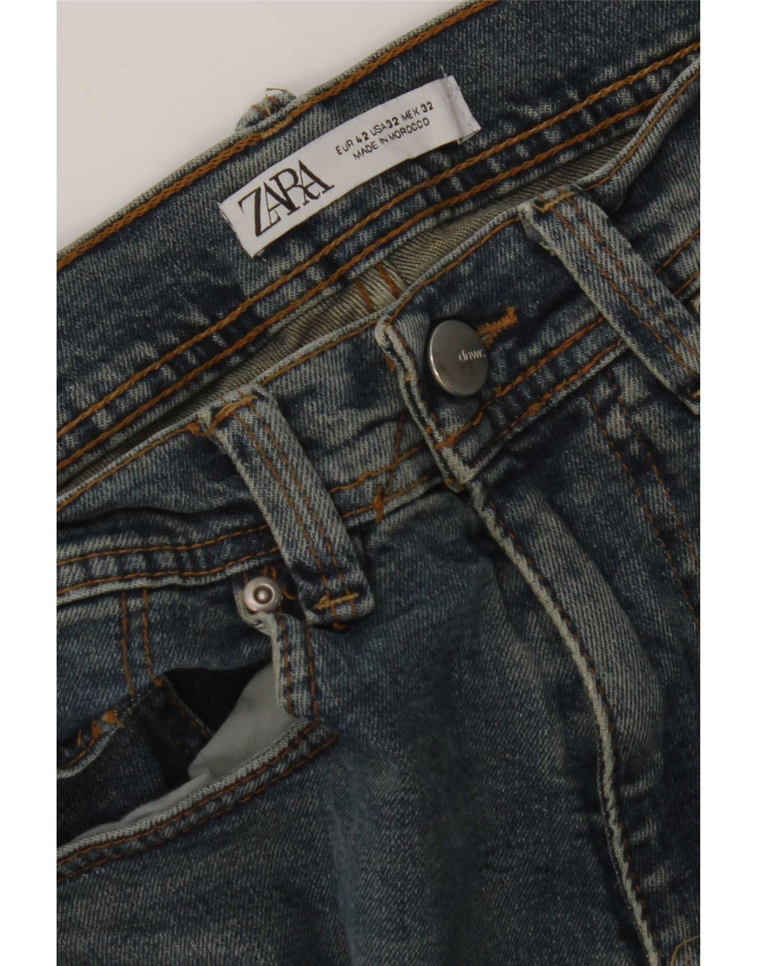 Zara Jeans Slim Feminino EU 42 Grande W32 L30 Azul