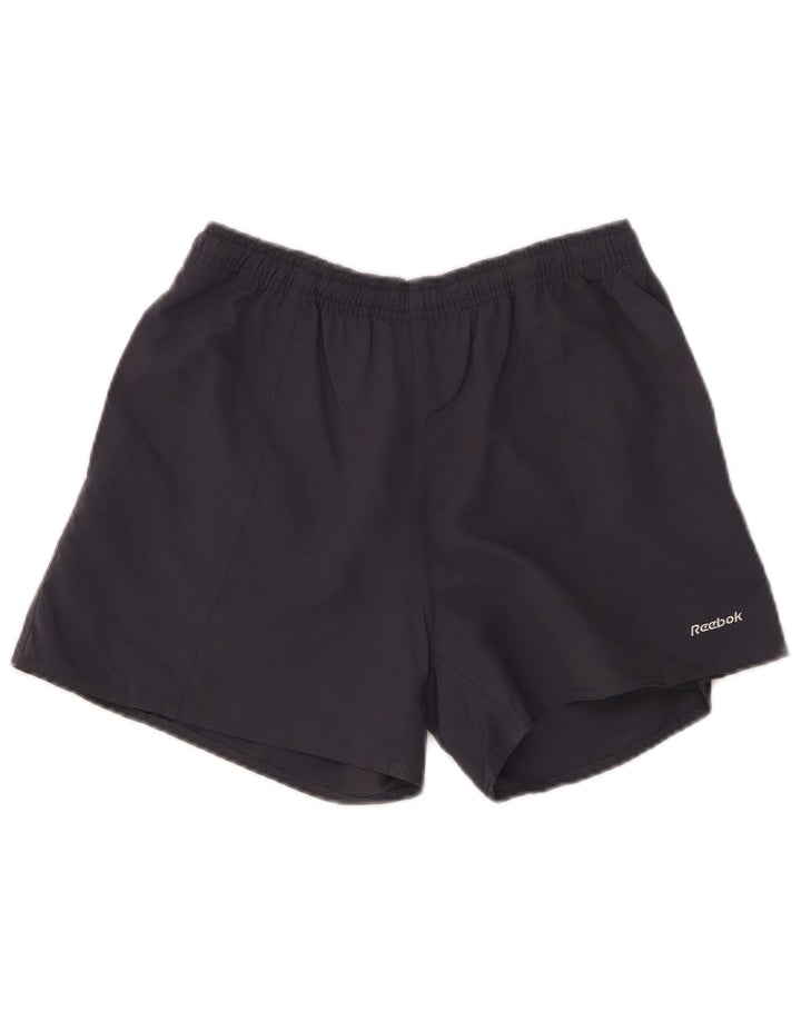 Shorts esportivos femininos REEBOK UK 8 poliéster cinza pequeno