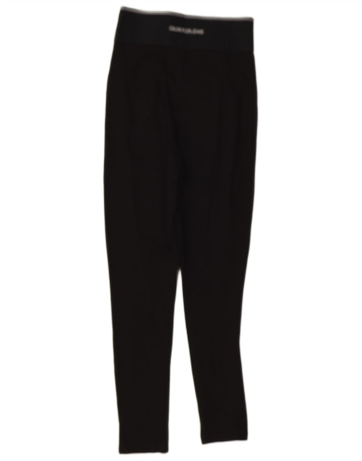 Leggings Calvin Klein Femininas Graphic UK 8 Pequenas Viscose Preta