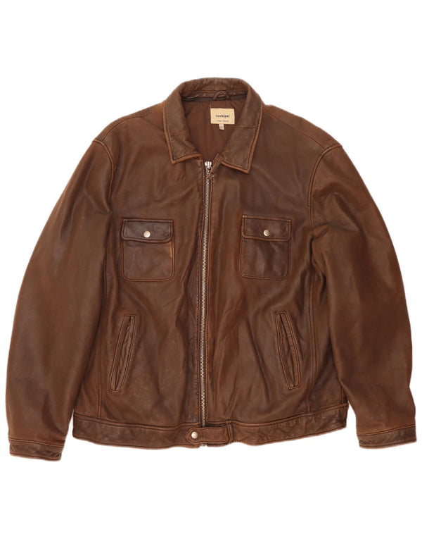 Jaqueta de couro masculina Conbipel IT 58 2XL couro marrom