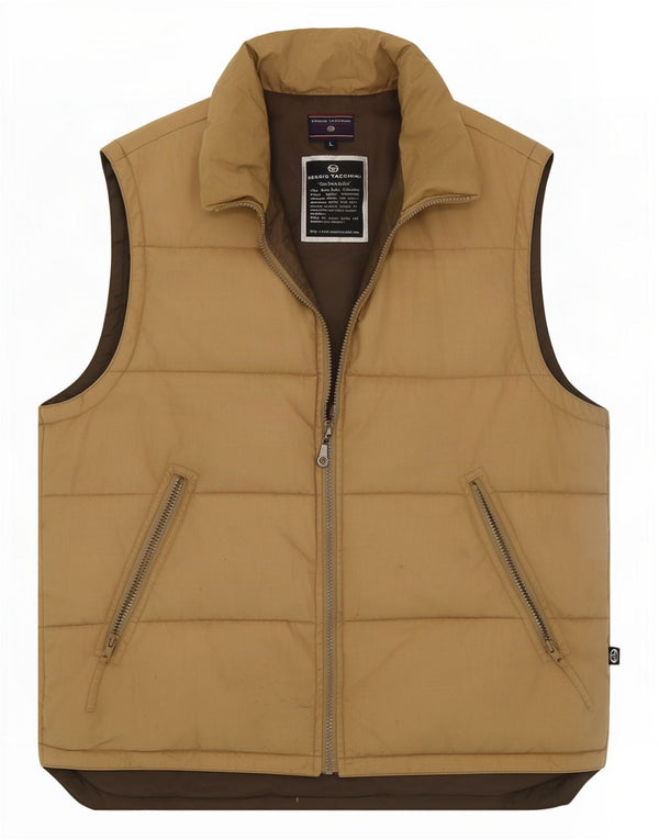 Sergio Tacchini Mens Padded Gilet UK 40 Large Beige