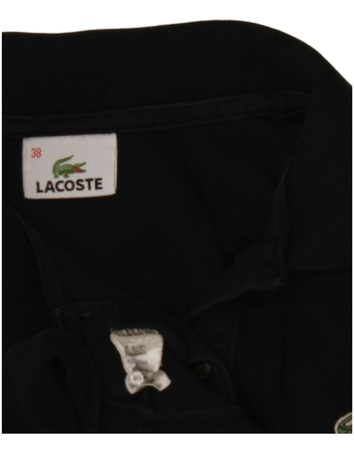 Camisa polo feminina sem mangas Lacoste tamanho 38 algodão preto médio