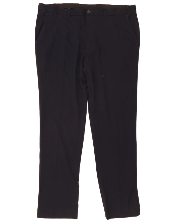 Calça Chino Slim Masculina Marks & Spencer W40 L33 Azul Marinho Poliéster