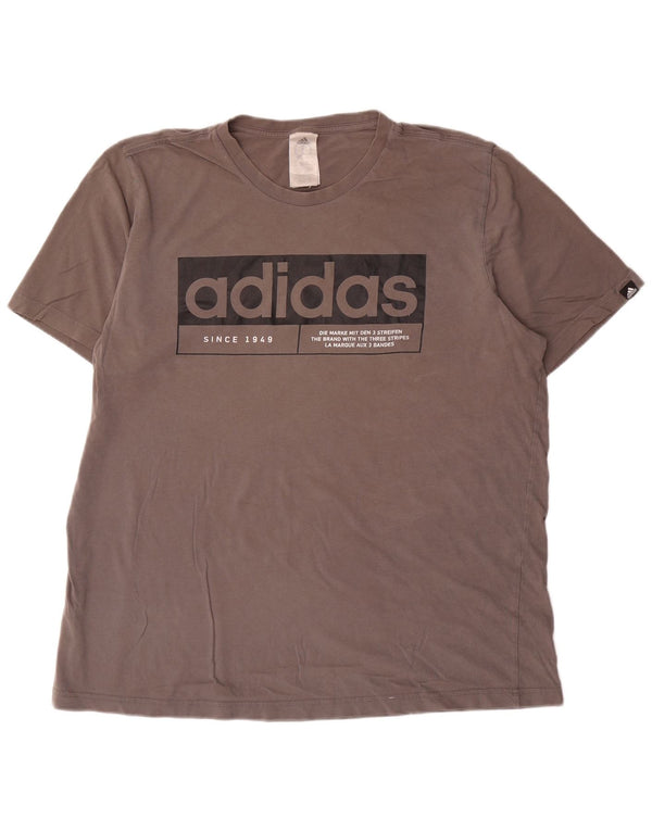 Camiseta Adidas Masculina Graphic Top XL Cinza Algodão