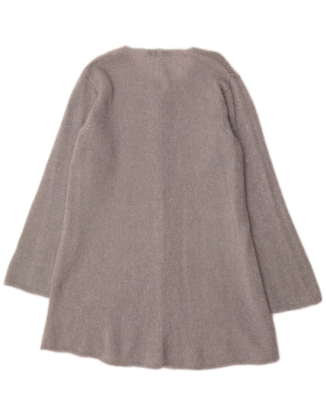 Suéter feminino Oris Longline Cardigan IT 44 Médio Prata Mohair