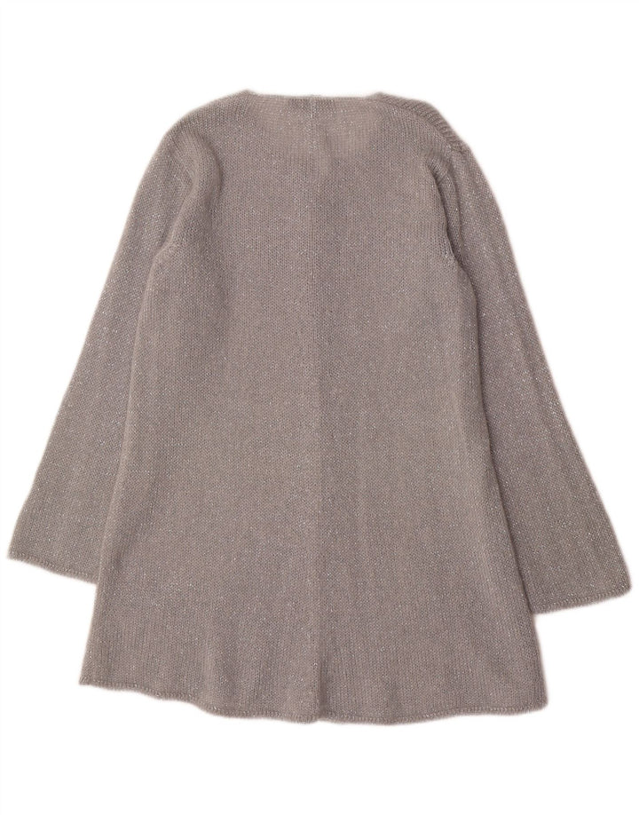 Suéter feminino Oris Longline Cardigan IT 44 Médio Prata Mohair