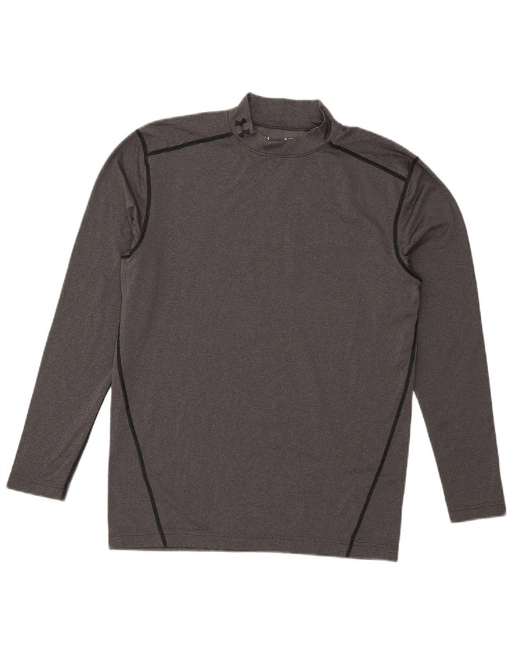 Camiseta masculina Under Armour Cold Gear Graphic manga comprida XL cinza