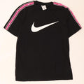 Camiseta Nike masculina gráfica Top médio preto colorblock algodão