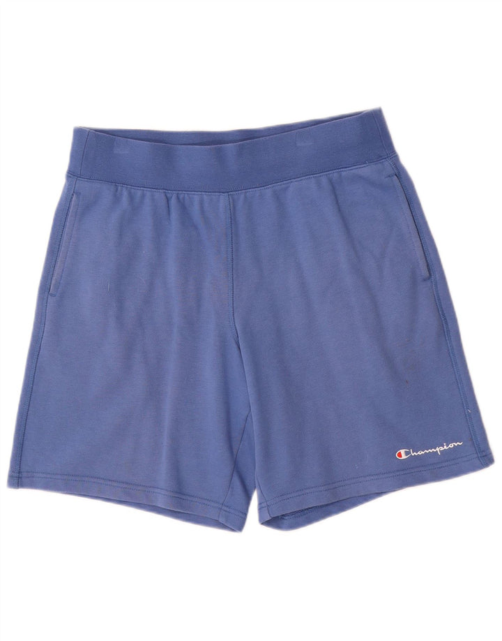 Shorts esportivos masculinos Champion médio azul algodão