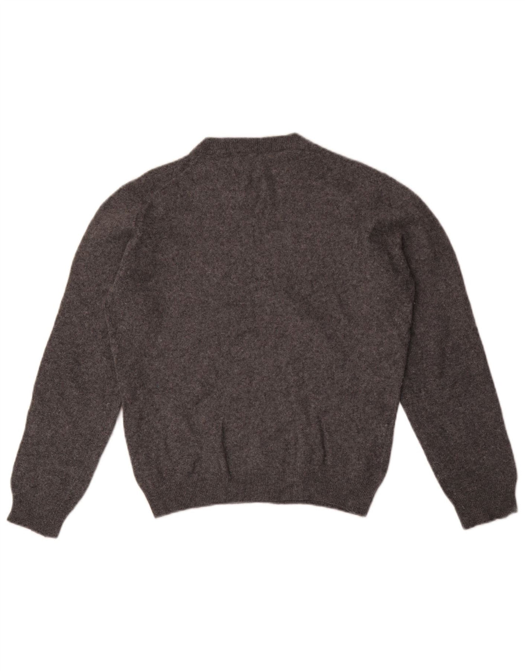 Suéter masculino Zara com gola redonda e lã manchada cinza médio